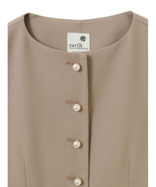 earth music&ecology パールボタンジレ Beige
