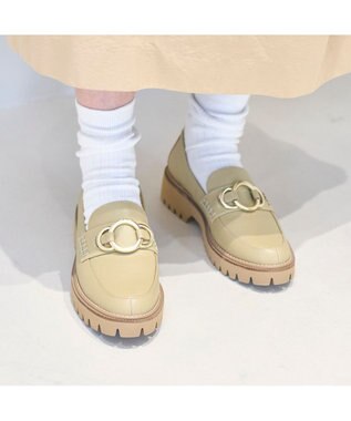 ing <ing>リングビット厚底ローファー ベージュ