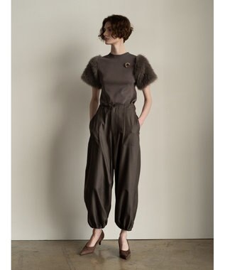 Te chichi スリーブファーニットプルオーバー《2025Autumn catalog item》 チャコールグレー