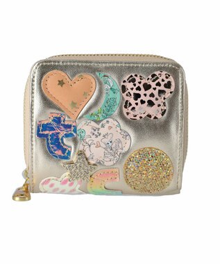 tsumori chisato CARRY tcパッチワーク ラウンドファスナー2つ折り財布