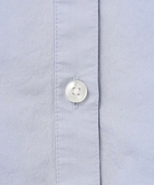 J.PRESS YORK STREET 【WOMEN】ワンウォッシュタイプライター フリルレイブラウス サックスブルー系