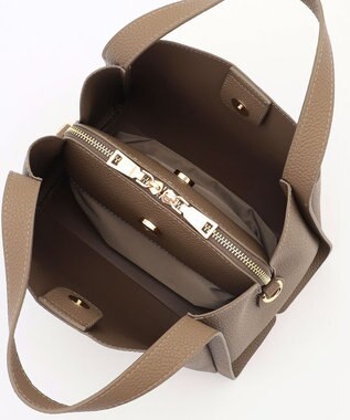 LA BAGAGERIE ソフトシュリンク2WAYハンドバッグ small グレージュ