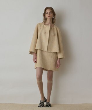 GRACE CONTINENTAL サラサジャガードケープジャケット