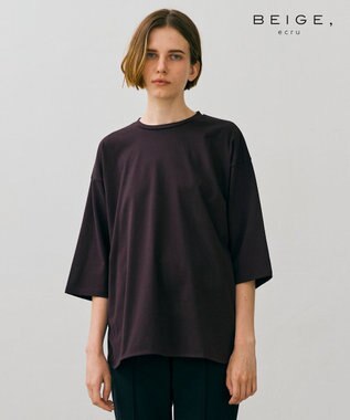 BEIGE， 【BEIGEecru/WEB限定・洗える】JERSEY STITCH / コットンオーバーサイズトップス