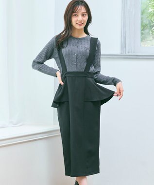 【2WAY】サス付きペプラムデザイン スカート