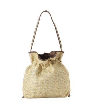 earth music&ecology フリンジワンハンドルサマーバッグ Beige