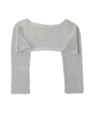 WEGO ラメショートニットプルオーバー グレー