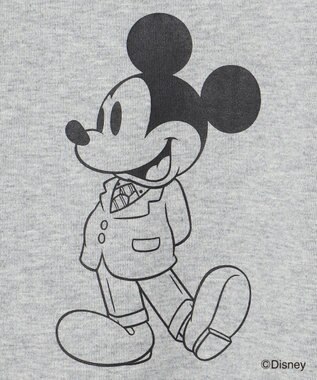 J.PRESS MEN 【DISNEY COLLECTION】【UNISEX】ワンポイント Tシャツ / ミッキ－マウス ライトグレー系