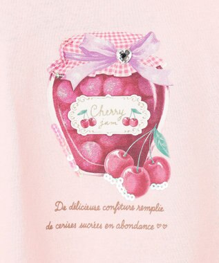 ANY KIDS 【チェリーベリーシリーズ】フルーツジャム 長袖 Tシャツ ピンク×チェリージャム