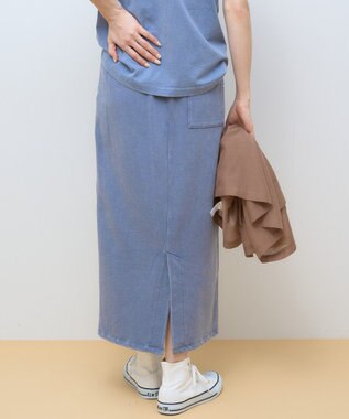 AMERICAN HOLIC DISCUS 加工裏毛ナロースカート Blue