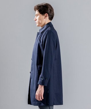 JOSEPH HOMME ムリネジャガードジャージー　ステンカラーコート ネイビー系