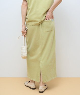 AMERICAN HOLIC DISCUS 加工裏毛ナロースカート Pistachio