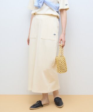 AMERICAN HOLIC DISCUS 加工裏毛ナロースカート Ivory