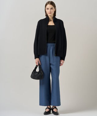 ICB L 【新色追加】ソフトカシミヤミックス ニットトラックジャケット ブラック