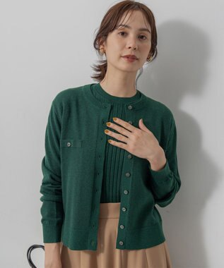 組曲 S ラメアンサンブル ニット ダークグリーン系