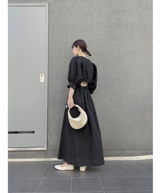 Green Parks AnriettMusee バックカットワークワンピース Black