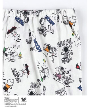 WACOAL ワコール_リラックス＆スリープ パジャマ 長袖 長ズボン 綿100%(本体) PEANUTS スヌーピー レディース FDX553 /ワコール ホワイト