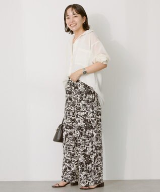 AMERICAN HOLIC シアーボイルオーバーシルエットシャツ Ivory