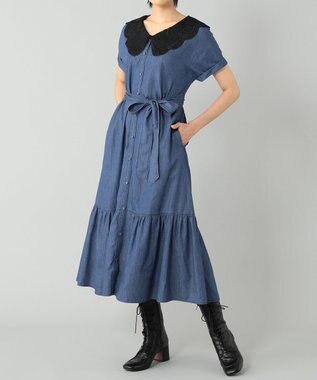 刺繍衿デニムワンピース Grace Continental ファッション通販 公式通販 オンワード クローゼット