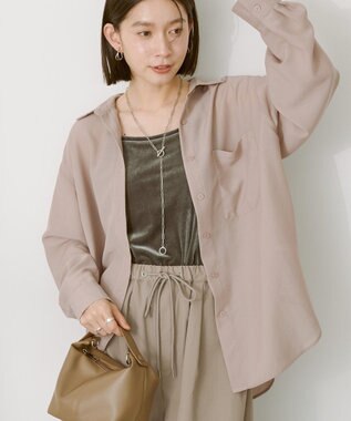 AMERICAN HOLIC シアーボイルオーバーシルエットシャツ Beige