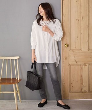 ANY L 【ウエストゴム/ストレッチ】ウルトライージーデニムパンツ グレー