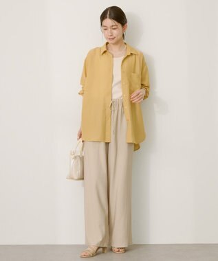 AMERICAN HOLIC シアーボイルオーバーシルエットシャツ Mustard