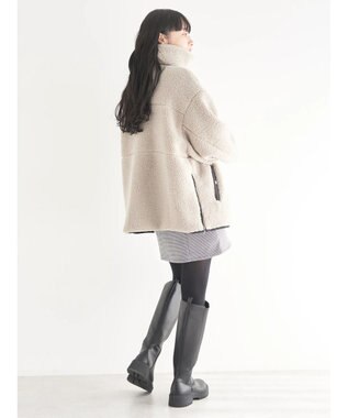 earth music&ecology リバーシブルボアブルゾン Mocha