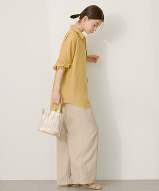 AMERICAN HOLIC シアーボイルオーバーシルエットシャツ Mustard