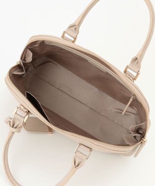 23区 サブバッグ付き 2WAYラウンド トートバッグ ベージュ系