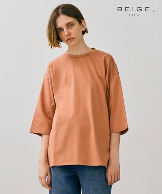 BEIGE， 【BEIGEecru/WEB限定・洗える】JERSEY STITCH / コットンオーバーサイズトップス