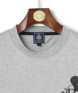 J.PRESS MEN 【DISNEY COLLECTION】【UNISEX】ワンポイント Tシャツ / ミッキ－マウス ライトグレー系