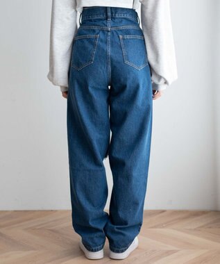 WEGO ヘビークラッシュローライズパンツ デニム中濃色