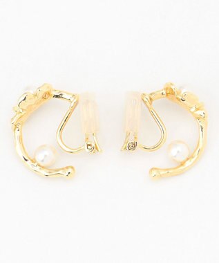 組曲 メタルフラワーフープイヤリング ゴールド系