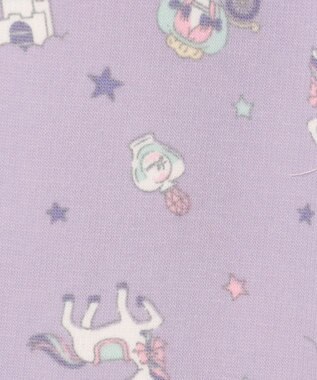 ANY KIDS 7days 裏シャギー 総柄 パンツ ラベンダー系ユニコーン柄