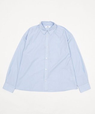 WEGO 【ユニセックス着用ITEM/MLサイズ展開】クロップドブロードシャツ ブルーストライプ