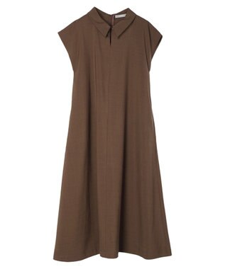 Green Parks armonia.襟付きフレアワンピース Brown