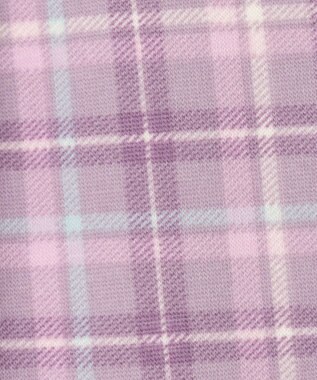 ANY KIDS 7days 裏シャギー 総柄 パンツ ラベンダー系チェック柄