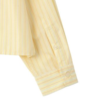 AMERICAN HOLIC 【イージーケア】ショート丈ストライプシャツ Stripe Yellow