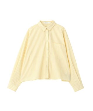 AMERICAN HOLIC 【イージーケア】ショート丈ストライプシャツ Stripe Yellow
