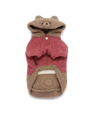 PET PARADISE ペットパラダイス くま もこふわパーカー 小型犬 茶系