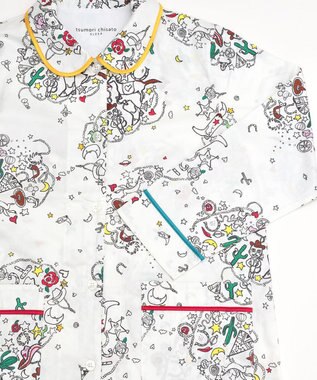 tsumori chisato SLEEP パジャマ　長袖　長ズボン　綿100%　綿サテン素材　/ワコール　UDX545 アイボリー