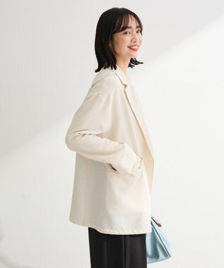 Green Parks オーバーサイズＷ釦ライトジャケット Ecru