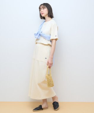 AMERICAN HOLIC DISCUS 加工裏毛ナロースカート Ivory