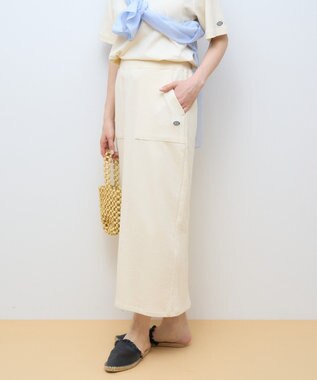 AMERICAN HOLIC DISCUS 加工裏毛ナロースカート Ivory