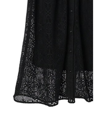 Green Parks ＳＥＴ２点レースワンピース×インナー Black