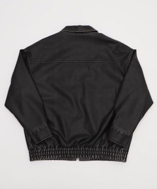 WEGO ヴィンテージライクPUジャケット ブラック