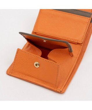 UNBILLION アトランタ ATLANTA / 牛革二つ折りカラーコンビウォレット オレンジ