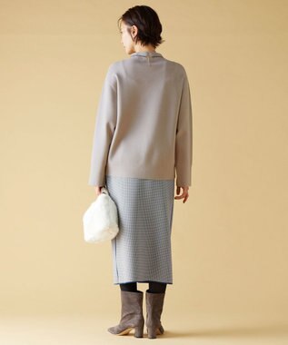 自由区 S 【リバーシブル・セットアップ対応・洗える】レーヨンストレッチリバーシブルニット スカート リッツブルー×シャンパン