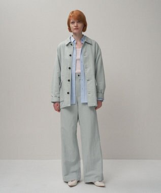 ATON COTTON LINEN KATSURAGI | ワークパンツ DULL SAX