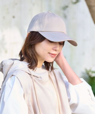 MOONBAT 【新色追加】深さ選べるUVツイルキャップ(かなり深め) つば遮光／洗える／接触冷感／サイズ調整可能 ベージュ（かなり深め）